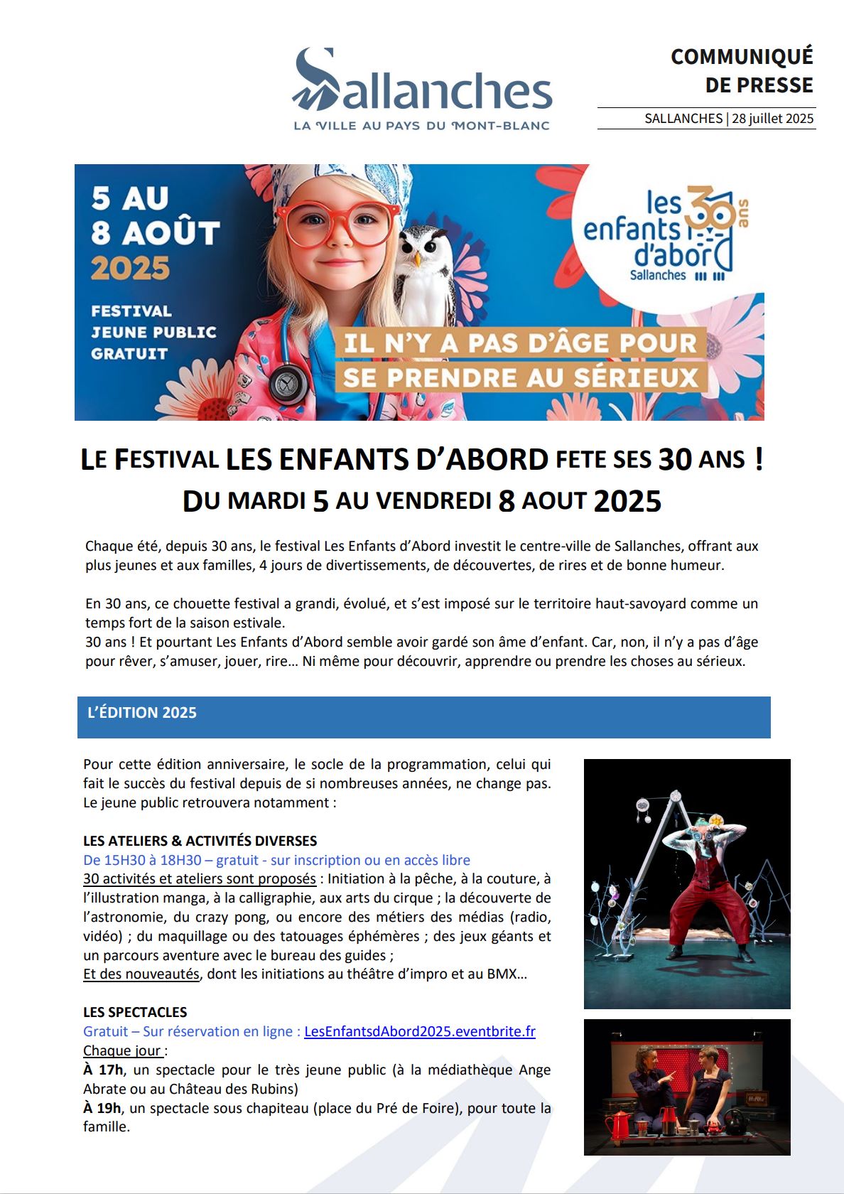 Festival LES ENFANTS D'ABORD - Éd. 2025