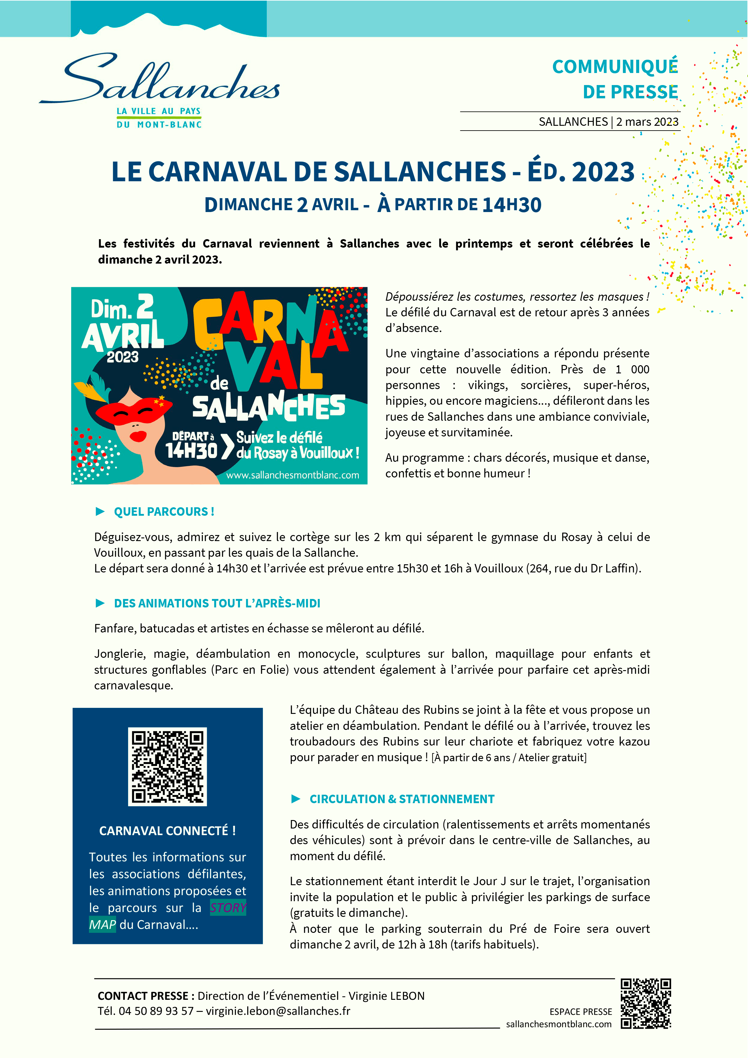LE CARNAVAL DE SALLANCHES - ÉD. 2023