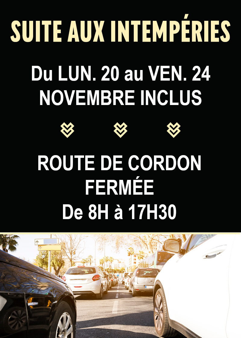 Fermeture route de Cordon